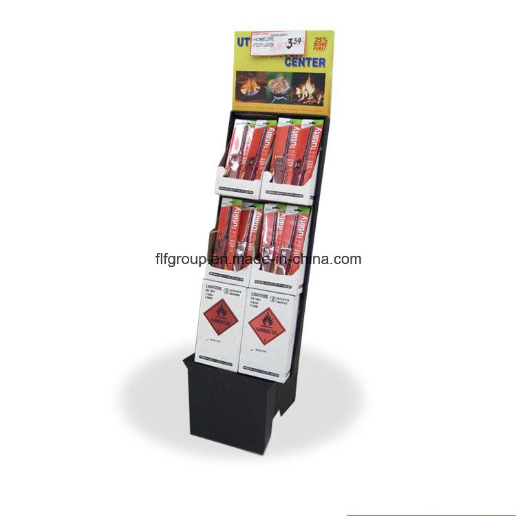 Promotional Free Standing Cosmetic Advertising Floor Display Stand with Hooks