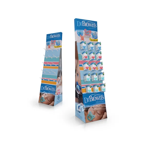 Baby Toys Cardboard Display with Peg Hook, Pegboard Cardboard Hook Display 