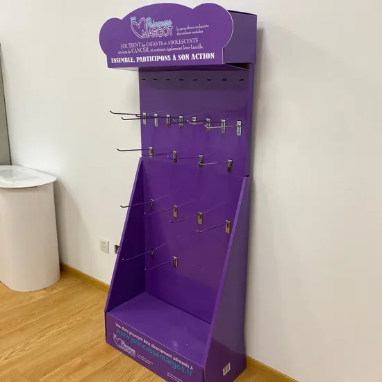 Corrugatged Card Board Large Sizes Hooks Display Stand for Toys Retail 