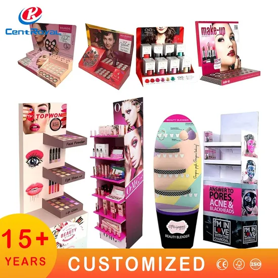 Cosmetic Plastik Makeup Shop Store Wood Cardboard Product Furniture Professional Makeup Tester Rak Display Kosmetik Makeup Tester Paper Display 