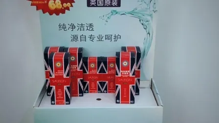 Shop Table Top Cosmetic Retail Cardboard Paper Display Dump Bin with Header 