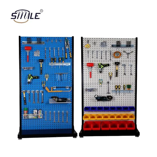 Single and Double Sided Hole Hook Metal Tool Display Stand 