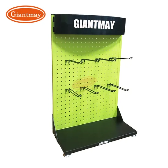 Table Top Metal Pegboard Hooks Hanging Product Rack Arc Header Counter Top Merchandise Display Stand 