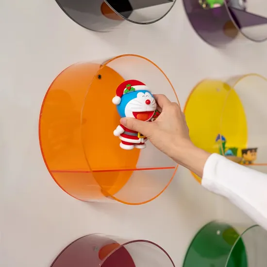 Acrylic Display Stand Toy Model Figure Organizer Wall Mounted Clear Rack Display Box 