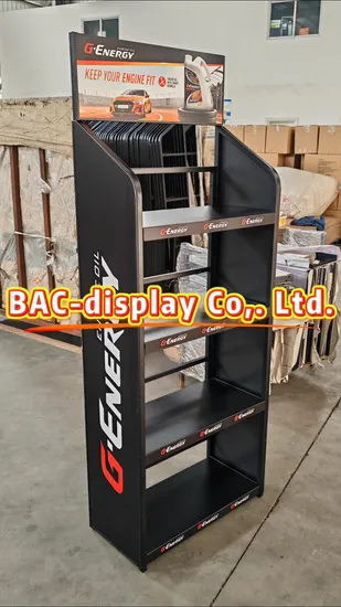 Metal Pegboard Floor Display Stand with Hooks 