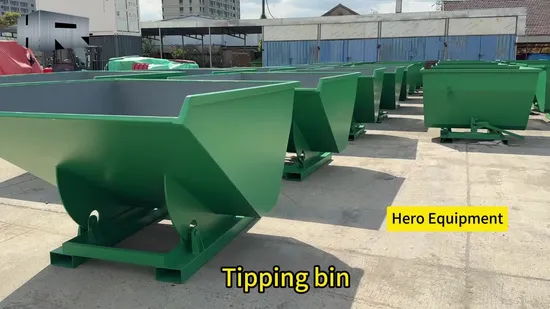 Self Tipping Bin Tipper with Fork Channel 