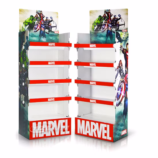 Girls Eyelashes Advertising Cardboard Pop Display, Paper Display Stand with Hooks
