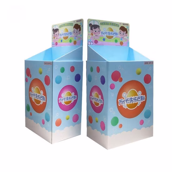 Custom Cardboard Pop Floor Cardboard Store Supermarket Snack Cosmetics Door Shaped Two Sided Display
