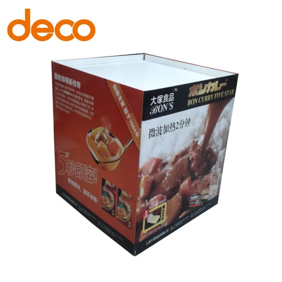 Large Size Food Advertisement Cardboard Dump Bins for Supermarket Food Promotion 