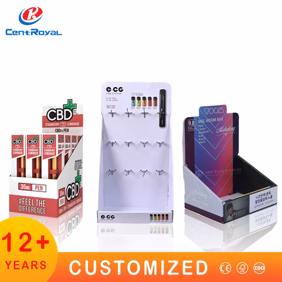 Customized Cardboard Display Stand Corrugated Paper Pallet Floor Standing Display Shelf Stand for Milk Juice