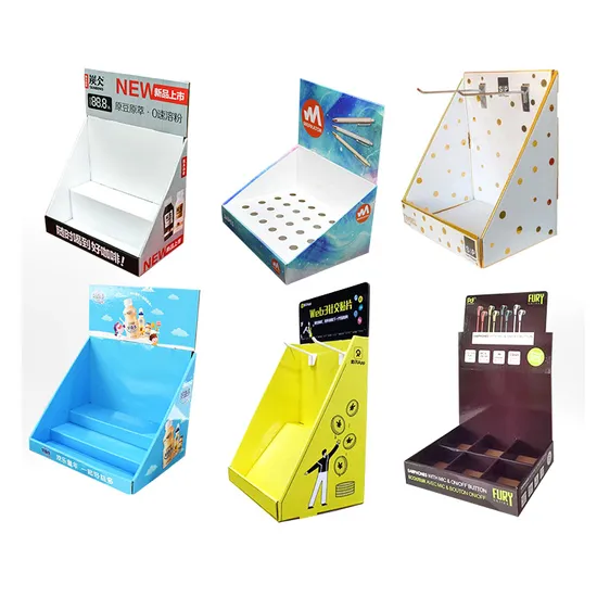 Custom 4c Printing Store Socks Cosmetic Cardboard PDQ Stand Makeup Exhibition Display 