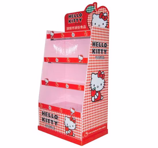 Custom Cardboard Exhibition Store Cosmetics Supermarket Display Stand