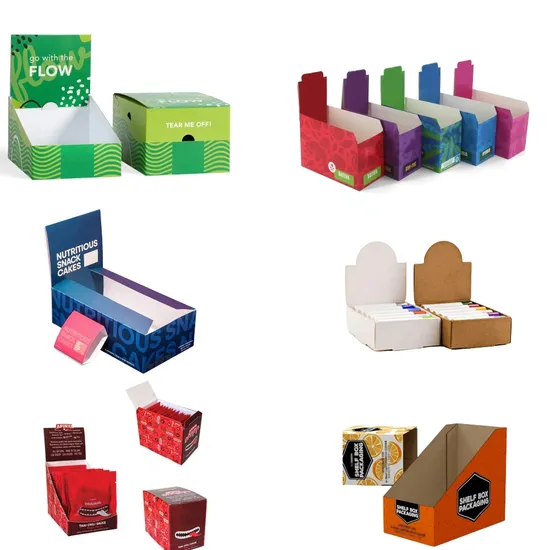 Custom Offset Printing Glossy White Cardboard Honey Snack Retail Display Packaging Box 