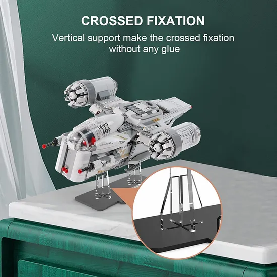 Transparent Acrylic Toy Stand, Detachable Display for Aircraft Models 