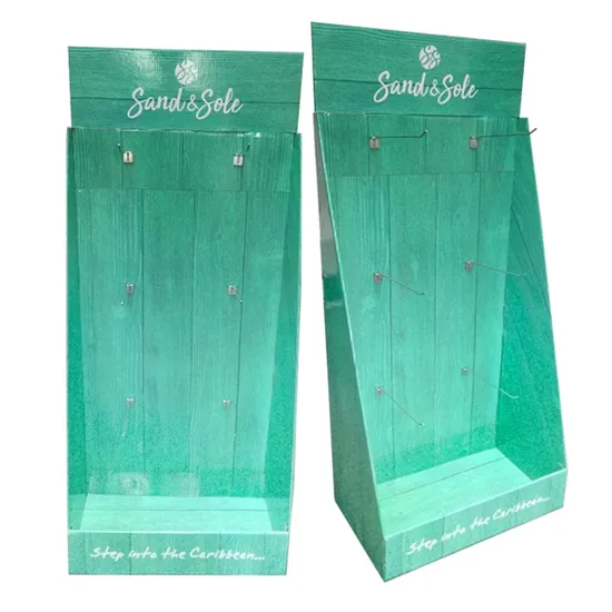 Custom Retail Cardboard Toy Display Hook Pegboard Floor Corrugated Cardboard Display Stand Rack 