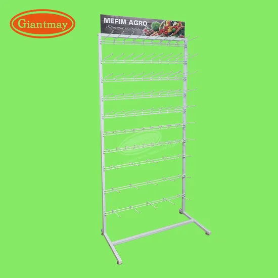 Ten Layers Metal Wire Hooks Hanging Vegetable Seed Packet Display Stand 