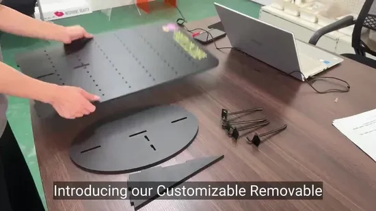 Customizable Removable Black PVC Display Stand with Hooks 