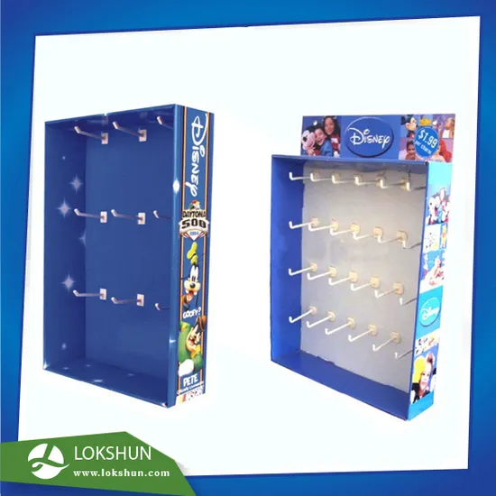 Point of Purchase Retail Cardboard Countertop Display with Hook for Toys, 