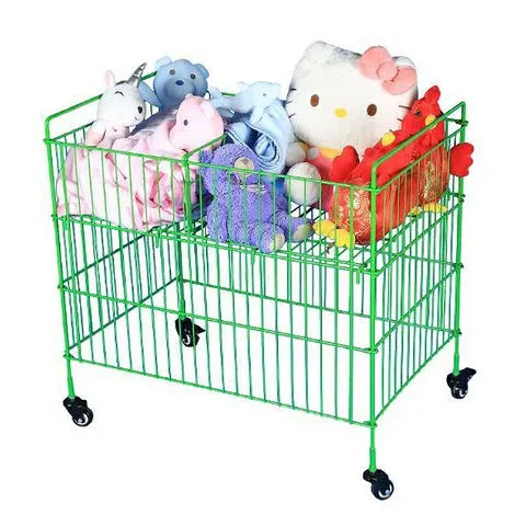 Supermarket Retail Metal Wire Display Dump Bin with Wheels 