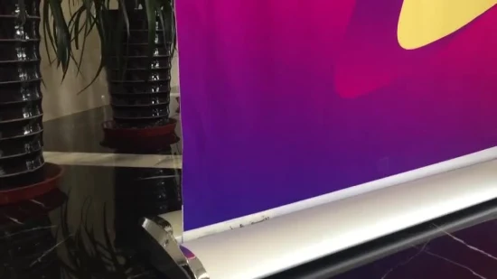 Eachsign Portable Wide Base Standard Size Floor Standing Pull up Backdrop Banner Plastic Stable Roll up Stand for Promotion Display 