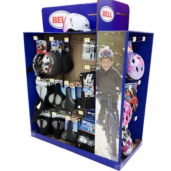 Bicycle Parts Cardboard Display Pallet Stand for Storage and Retail 