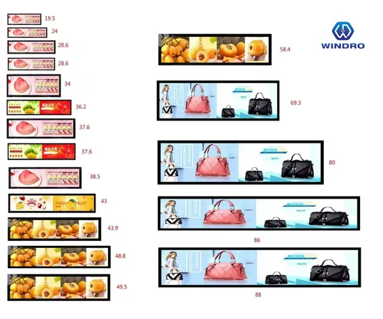 Wall Mounted Wide Digital Shelf Solution Edge Displays 43.8