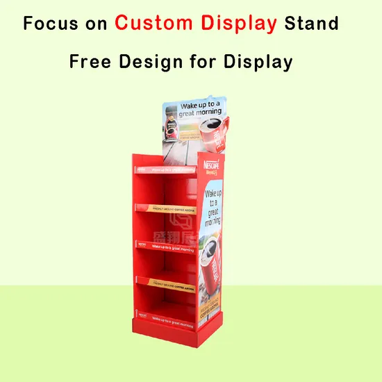 Pop up PDQ Candy Display Snack Food Display Stand Cardboard Food Display Custom Potato Chips Floor Stand Cardboard Beauty Display Corrugated Cardboard Display 